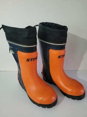 STIHL Men's Orange and Black Protective Work Boots